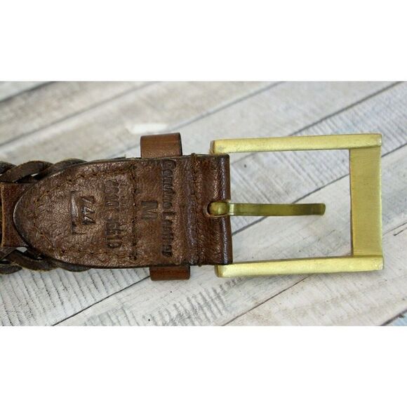 CLASSIC BROWN GENUINE LEATHER 1.25"Wide CASUAL WOMEN'S BELT Sz M/L (T93) - Picture 8 of 8